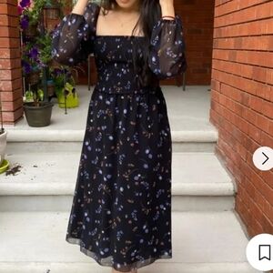 Wilfred Aritzia Floral Midi Dress 2XL